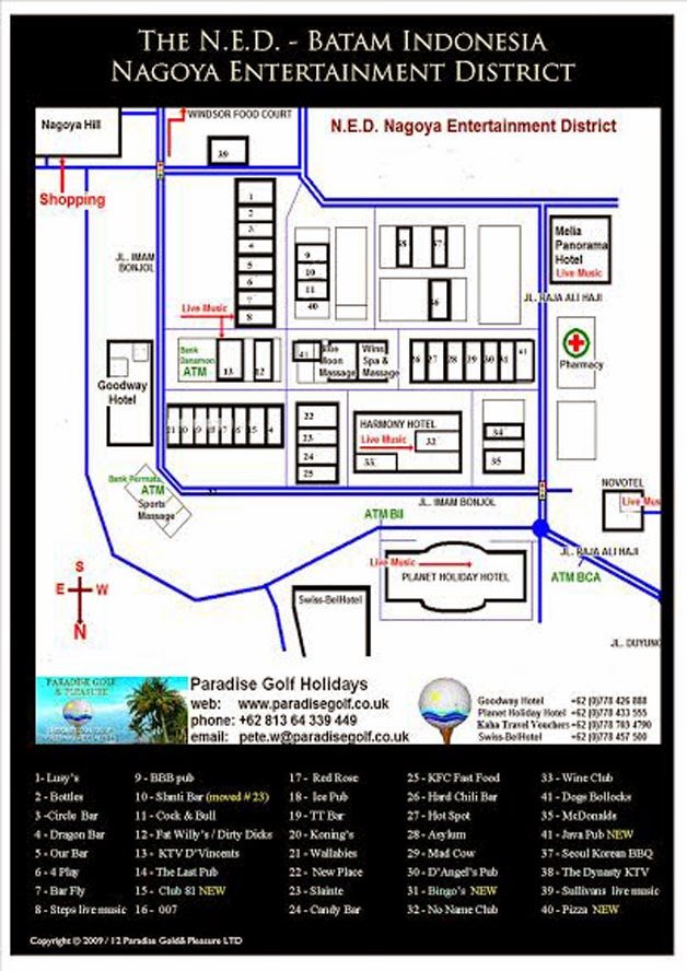 Nagoya Entertainment District Map and Pub List