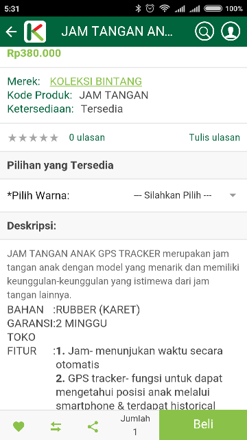Deskripsi item