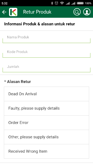Informasi Retur
