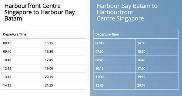 Jadwal Ferry Batam Singapura Horizon Fast Ferry 2019