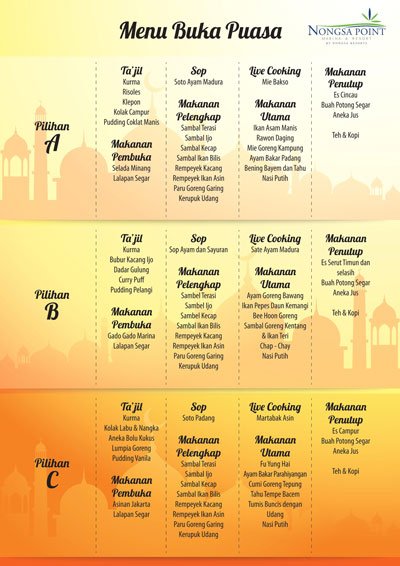 Menu Berbuka Puasa Di Nongsa Sunset Iftar NPM