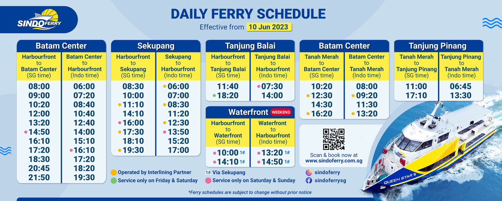 Sindo Ferry Ferry Schedule