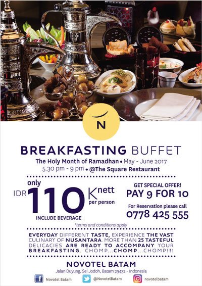 Ramadan Selera Nusantara, Paket Buka Puasa Novotel Batam