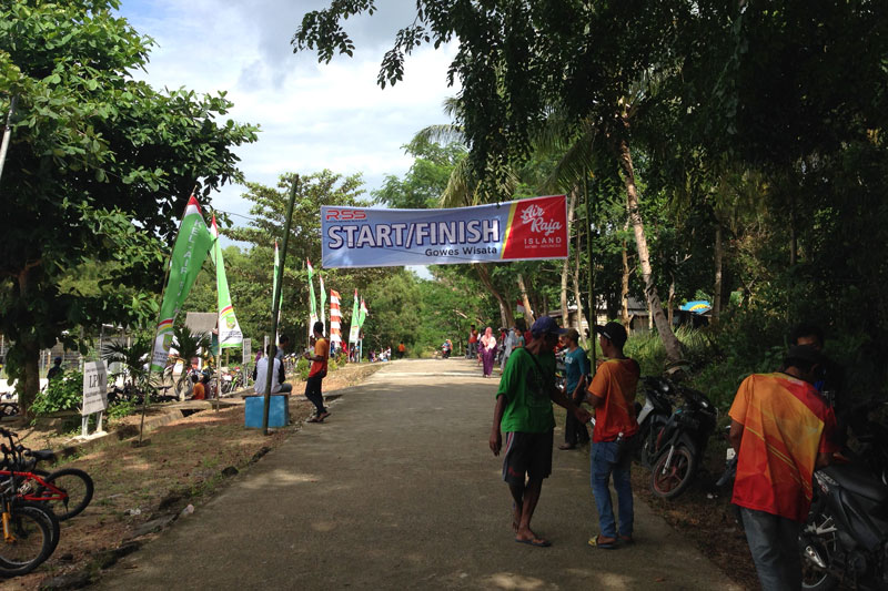 Start dan finish di Kantor Kelurahan Pulau Air Raja