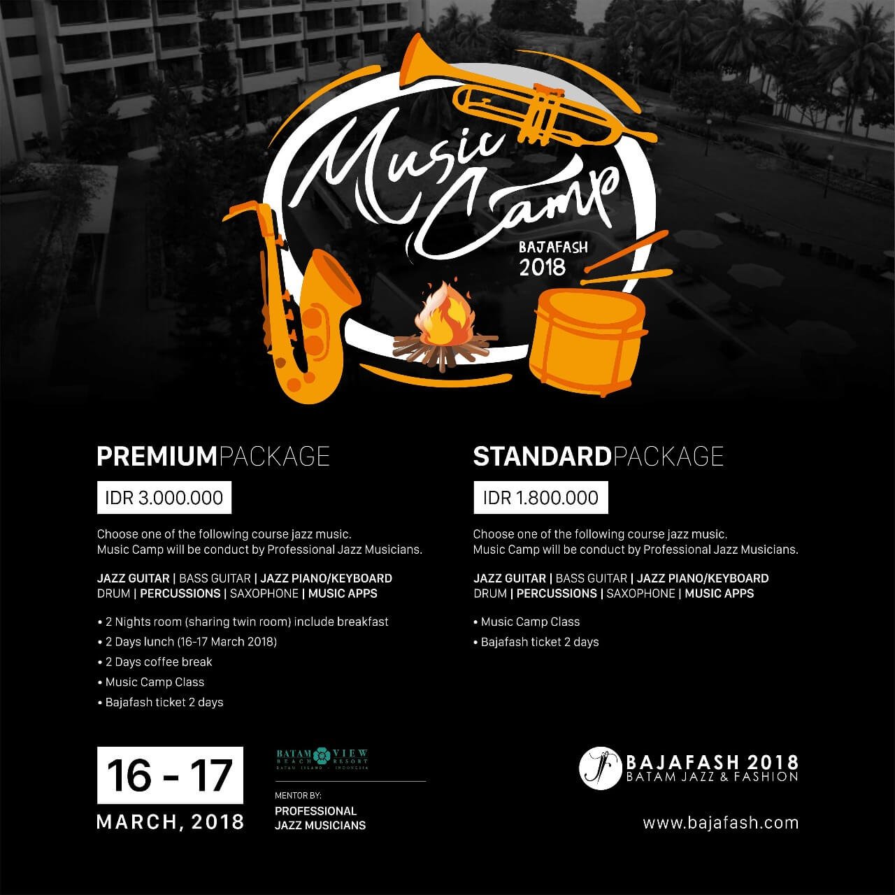 Paket Bajafash 2018 Music Camp