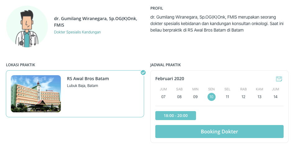 Booking online di SehatQ Booking online di SehatQ